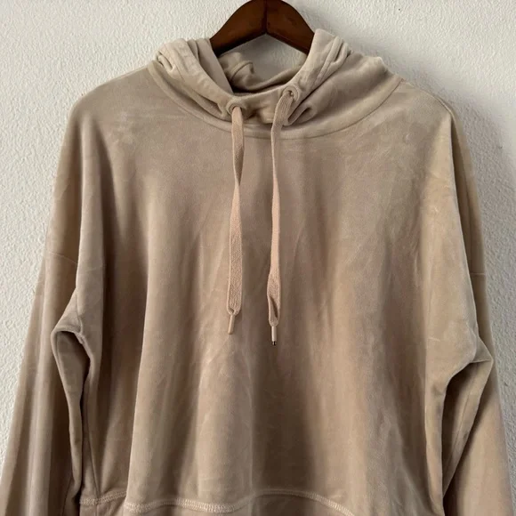 Aerie OFFLINE Velour Oversized Hoodie Lounge Cozy Soft Girl Medium - Picture 4 of 14